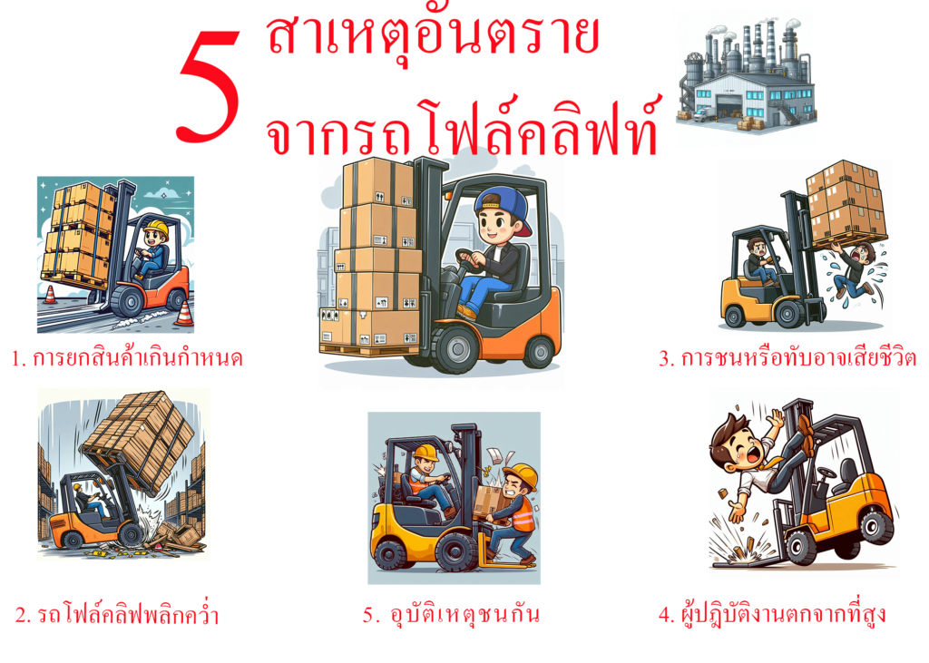 5สาเหตุอันตรายจากรถโฟล์คลิฟท์